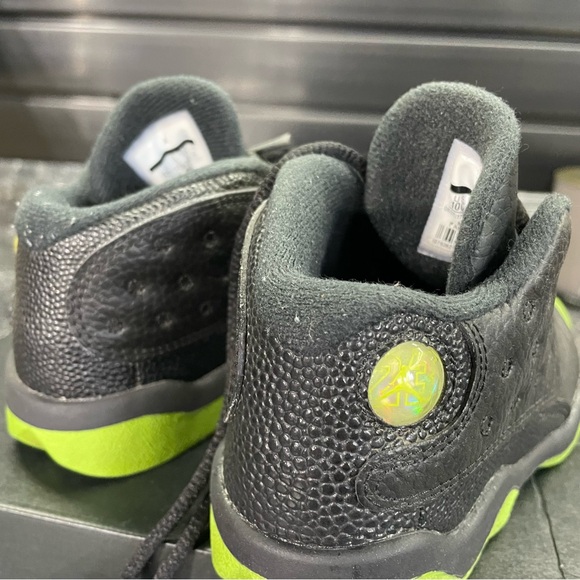 Nike Kid Jordan 13 Altitude Black Green 10c - Picture 4 of 8
